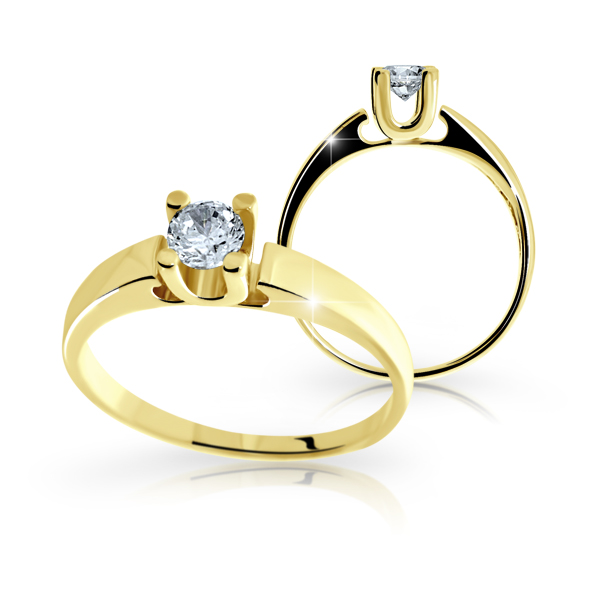 Zásnubní prsteny žluté zlato DF1958