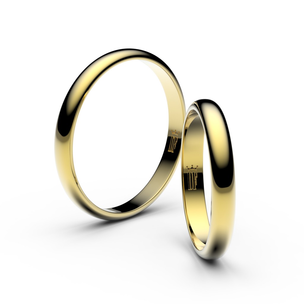 snubní prsteny žluté zlato